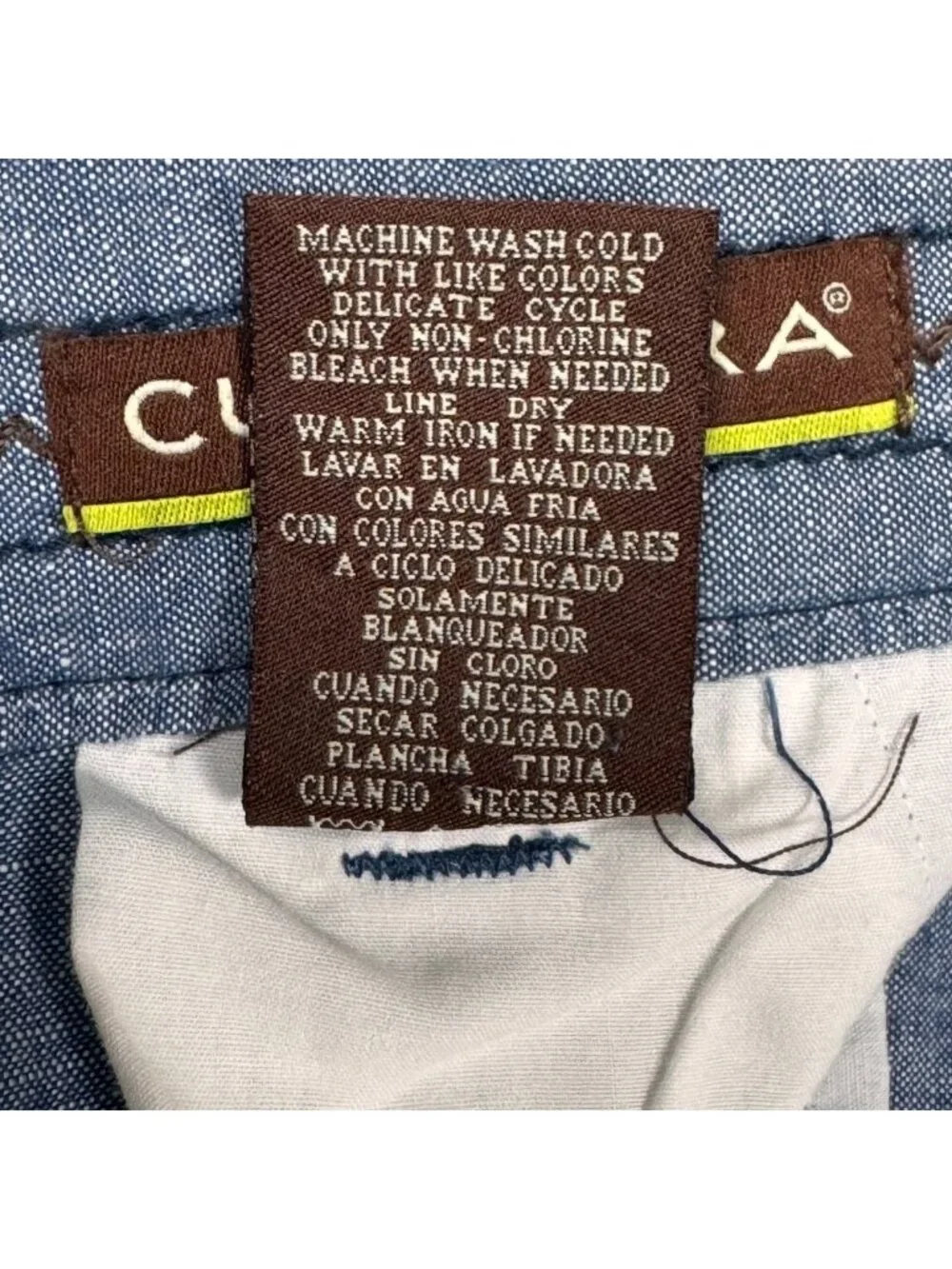 New Cubavera Linen Blend Relaxed Drawstring Pants M 32-34 Chambray Breezy